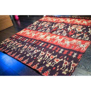 Hand Loomed Artisian Ikat Tapestry - 90" x 43"